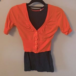 Orange cropped light jacket